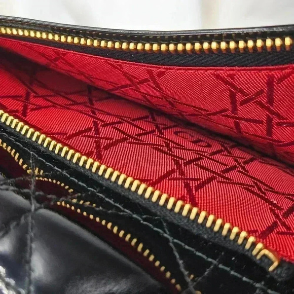 Dior Black Quilted Patent Leather Porte  Monnaie - Picture 14 of 17